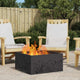 Vidaxl brasero noir 60 x 60 x 30 cm acier