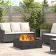Vidaxl brasero noir 80 x 80 x 30 cm acier