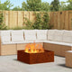 Vidaxl brasero marron 80 x 80 x 30 cm acier corten
