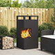Vidaxl brasero noir 50 x 50 x 100 cm acier
