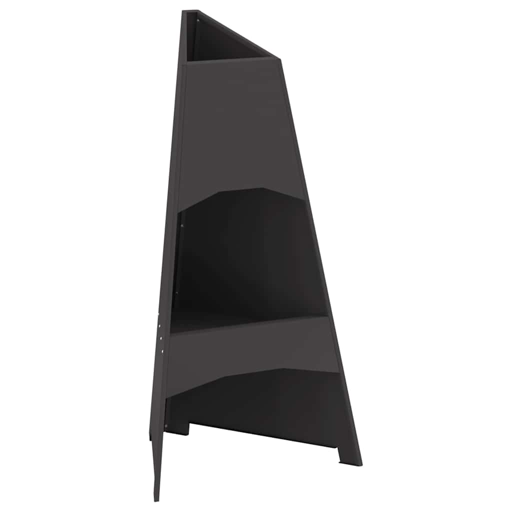 Vidaxl brasero noir 50 x 50 x 95 cm acier