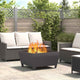 Vidaxl brasero noir 80 x 80 x 43 cm acier