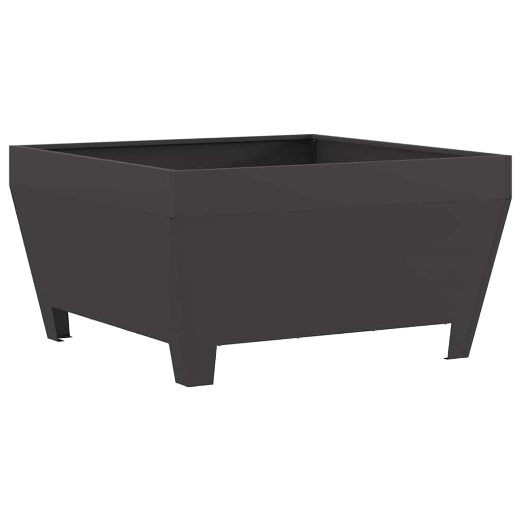 Vidaxl brasero noir 80 x 80 x 43 cm acier