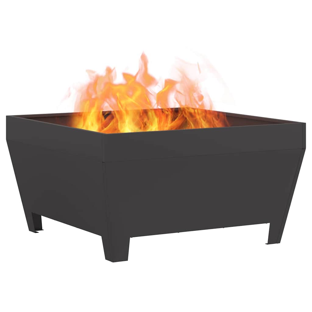 Vidaxl brasero noir 80 x 80 x 43 cm acier