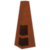 Vidaxl brasero marron 35 x 35 x 100 cm acier résistant aux intempéries