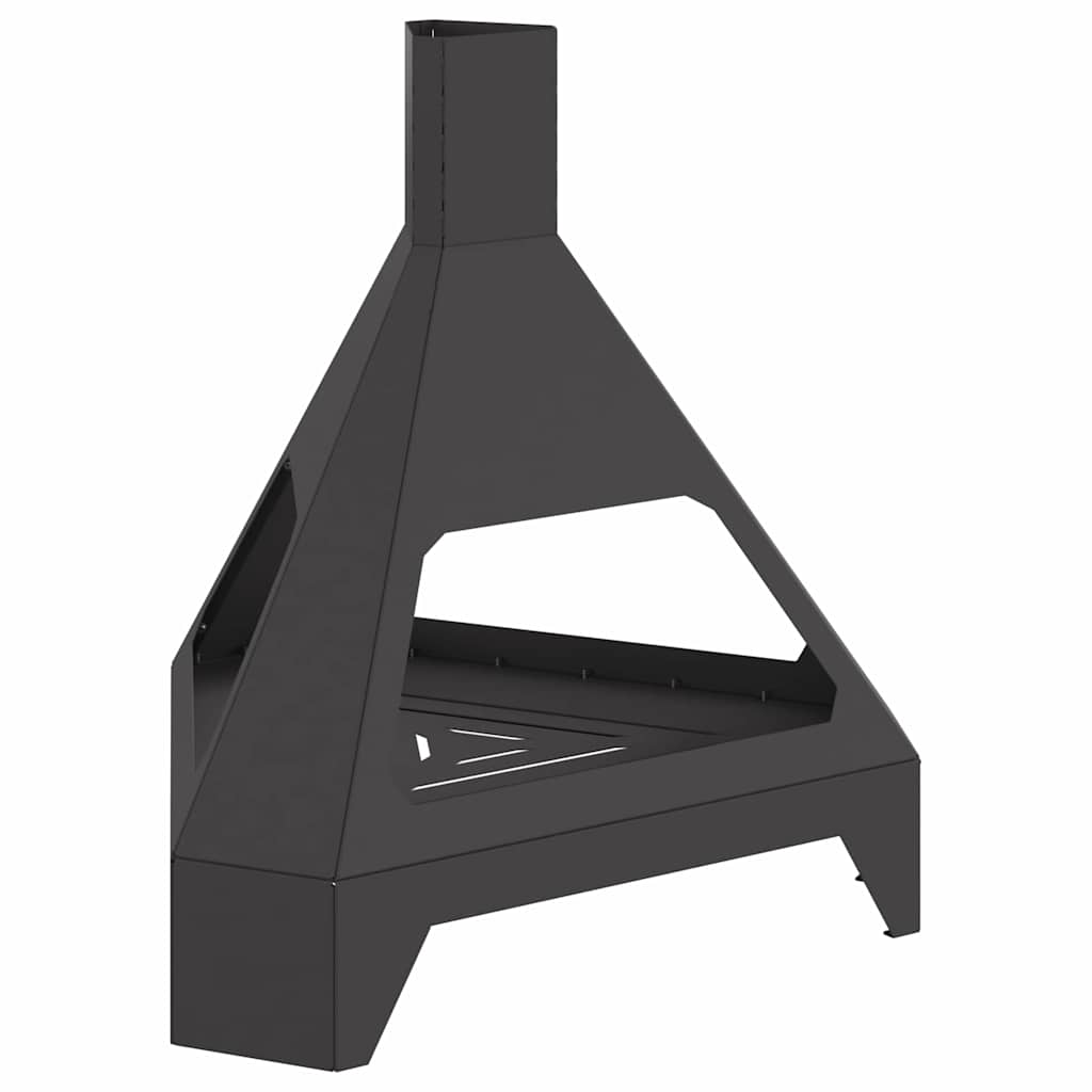 Vidaxl brasero noir 50 x 43 x 52 cm acier