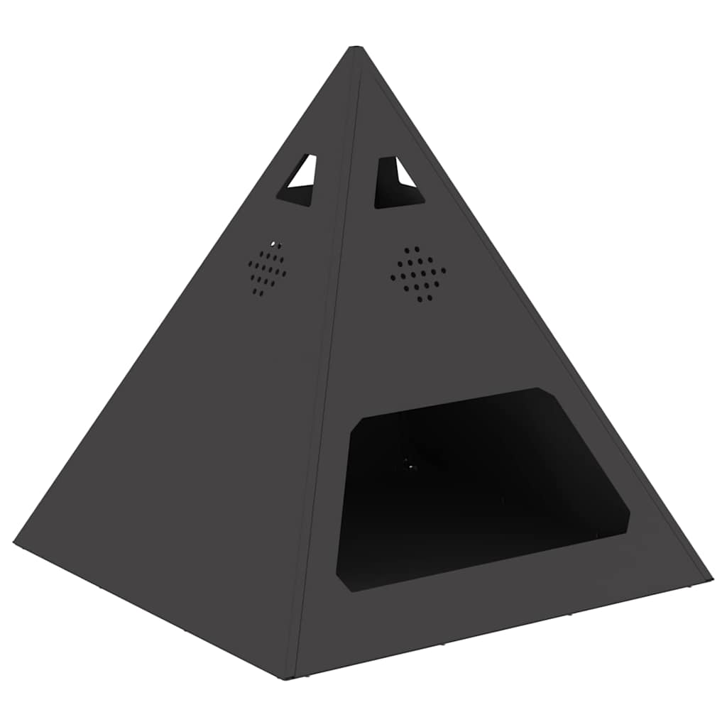 Vidaxl brasero noir 50 x 50 x 51 cm acier
