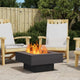 Vidaxl brasero noir 60 x 60 x 30 cm acier