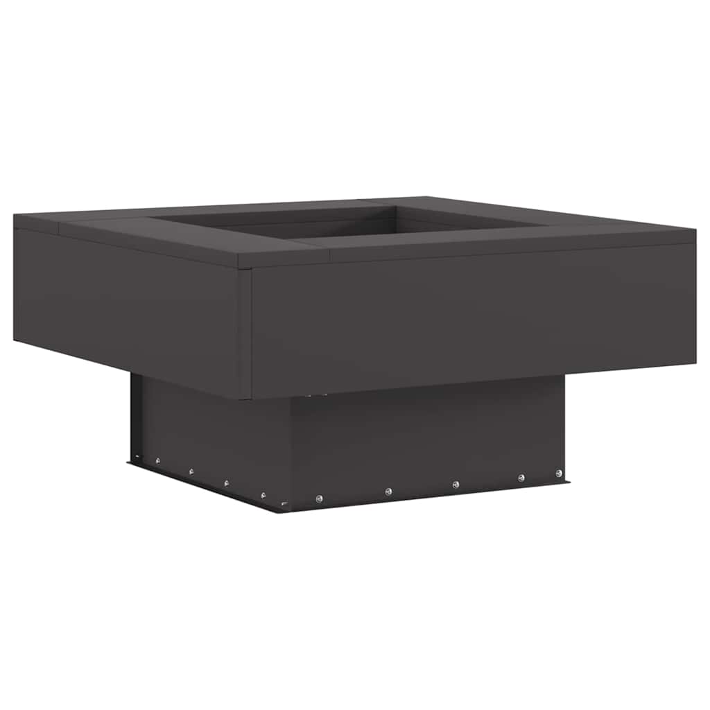 Vidaxl brasero noir 60 x 60 x 30 cm acier