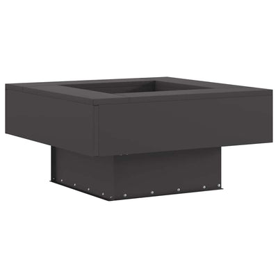 Vidaxl brasero noir 60 x 60 x 30 cm acier