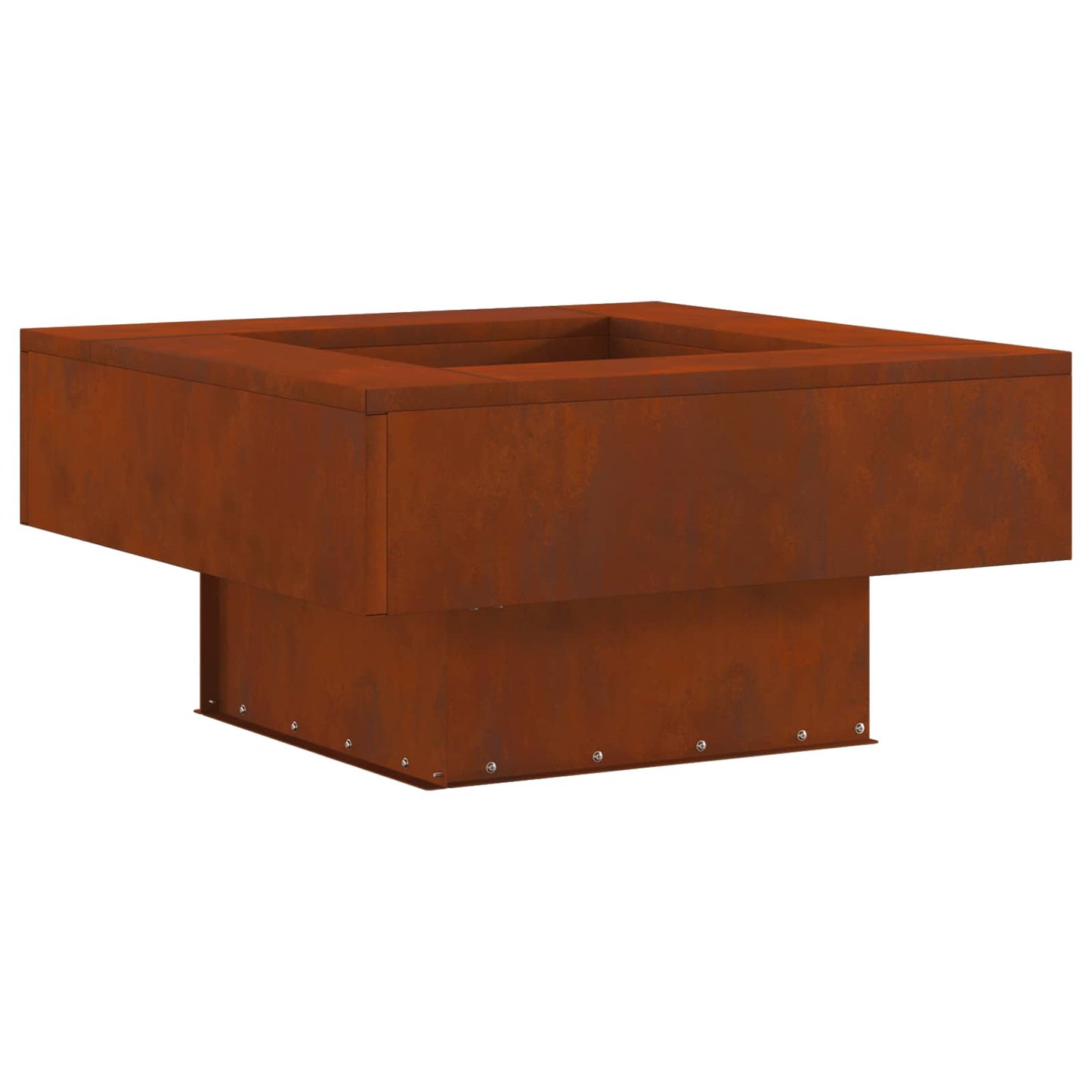 Vidaxl brasero marron 60 x 60 x 30 cm acier corten