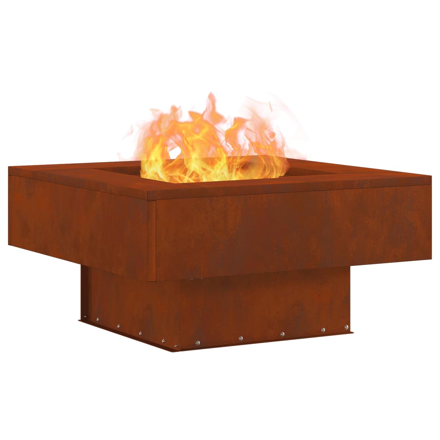 Vidaxl brasero marron 60 x 60 x 30 cm acier corten
