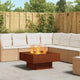 Vidaxl brasero marron 80 x 80 x 40 cm acier corten