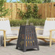 Vidaxl brasero noir 50 x 50 x 70 cm acier