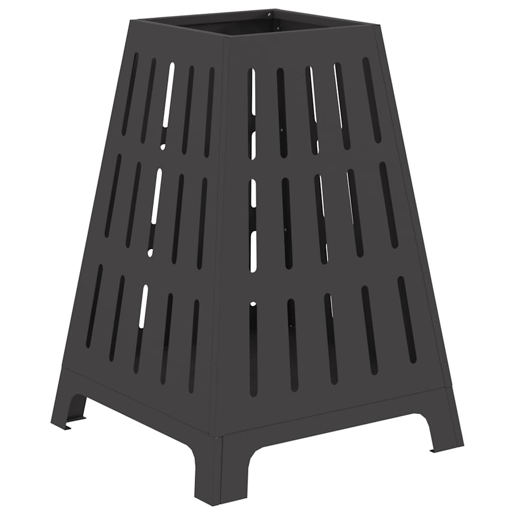 Vidaxl brasero noir 50 x 50 x 70 cm acier