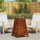 Vidaxl brasero marron 50 x 50 x 70 cm acier corten