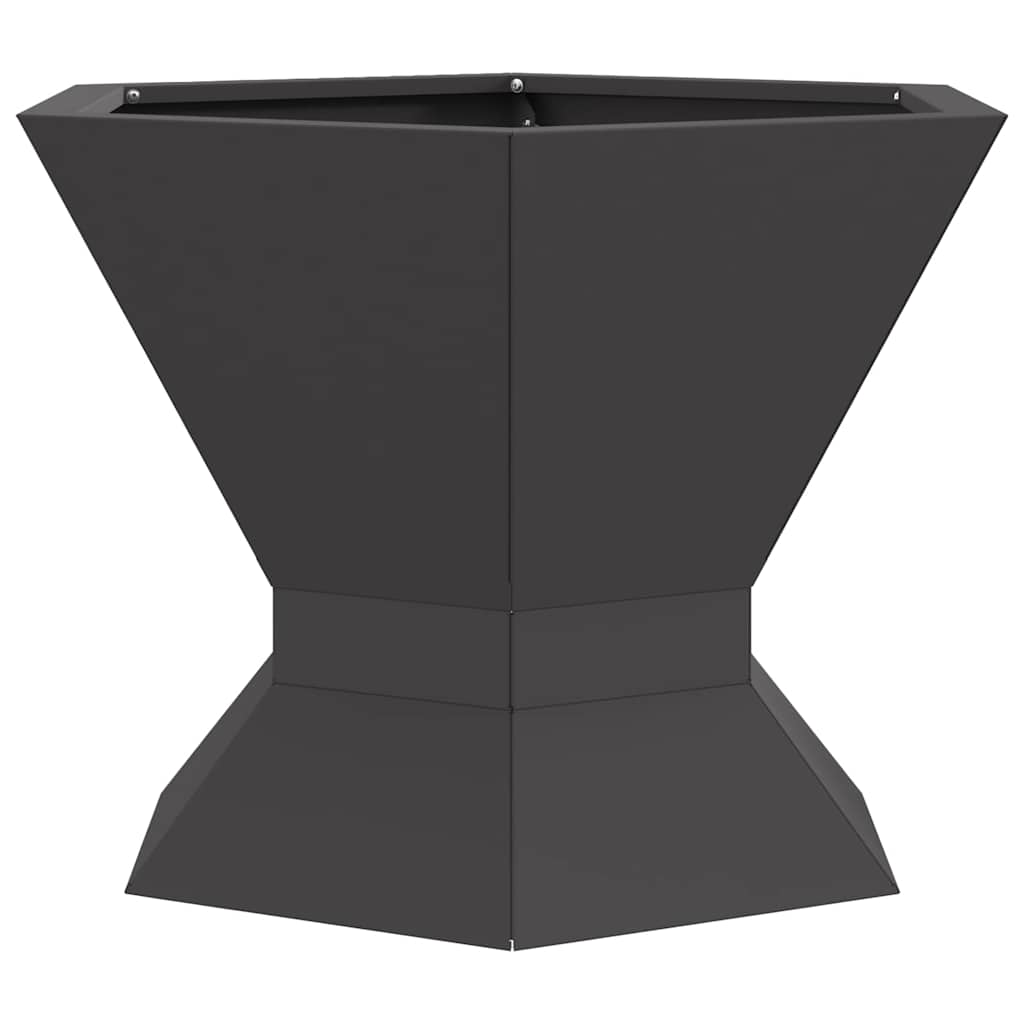 Vidaxl brasero noir 50 x 50 x 40 cm acier