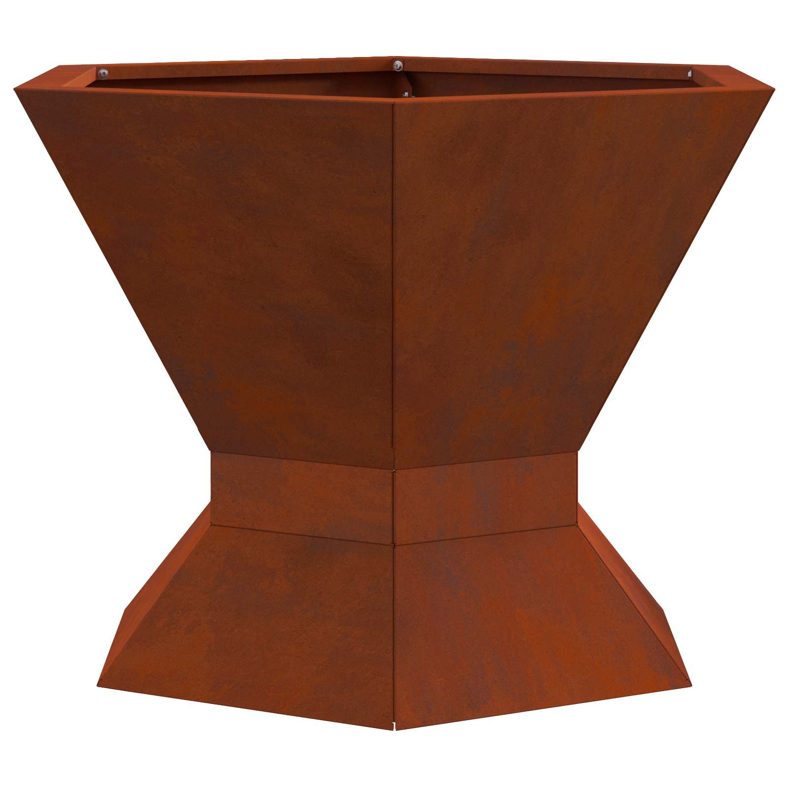 Vidaxl brasero marron 50 x 50 x 40 cm acier corten