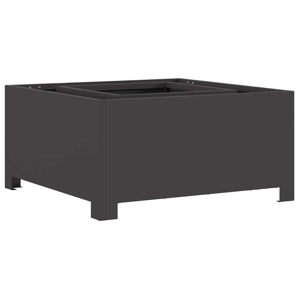 Vidaxl brasero noir 60 x 60 x 30 cm acier