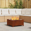Vidaxl brasero marron 60 x 60 x 30 cm acier corten