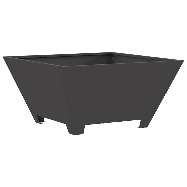 Vidaxl brasero noir 60 x 60 x 30 cm acier