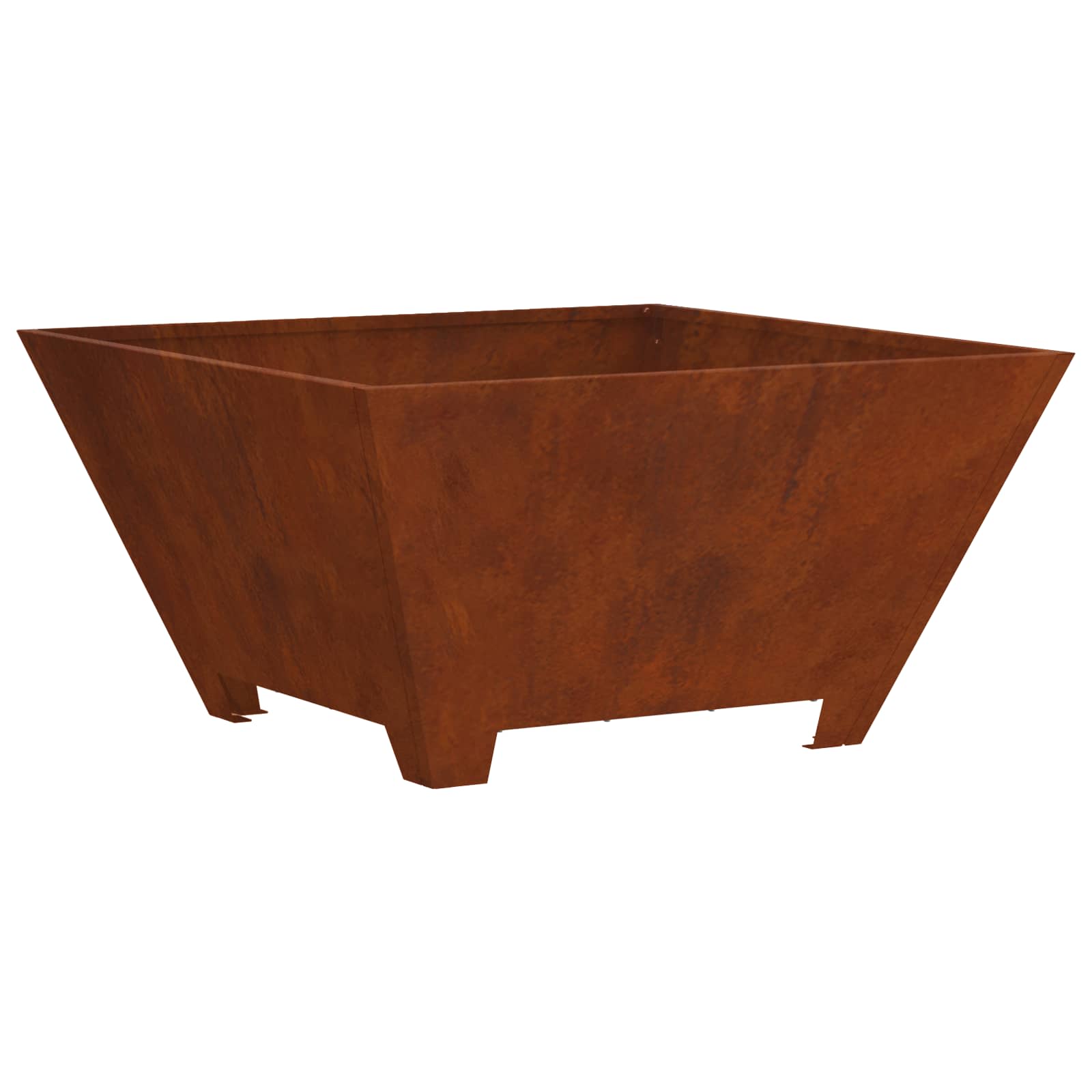 Vidaxl brasero marron 80 x 80 x 40 cm acier corten