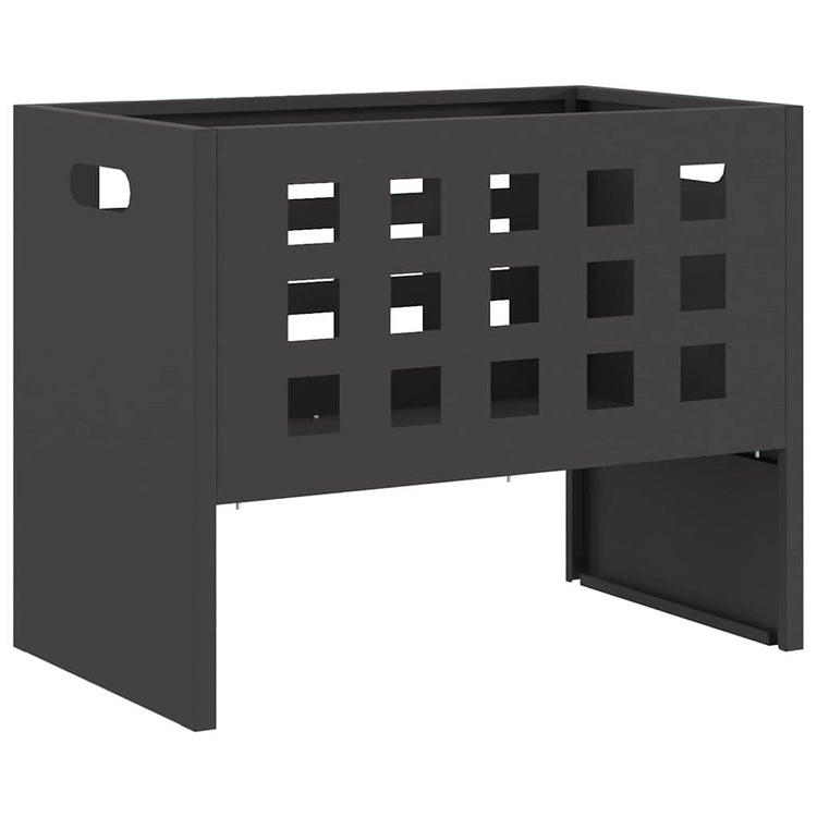 Vidaxl brasero noir 50 x 30 x 40 cm acier