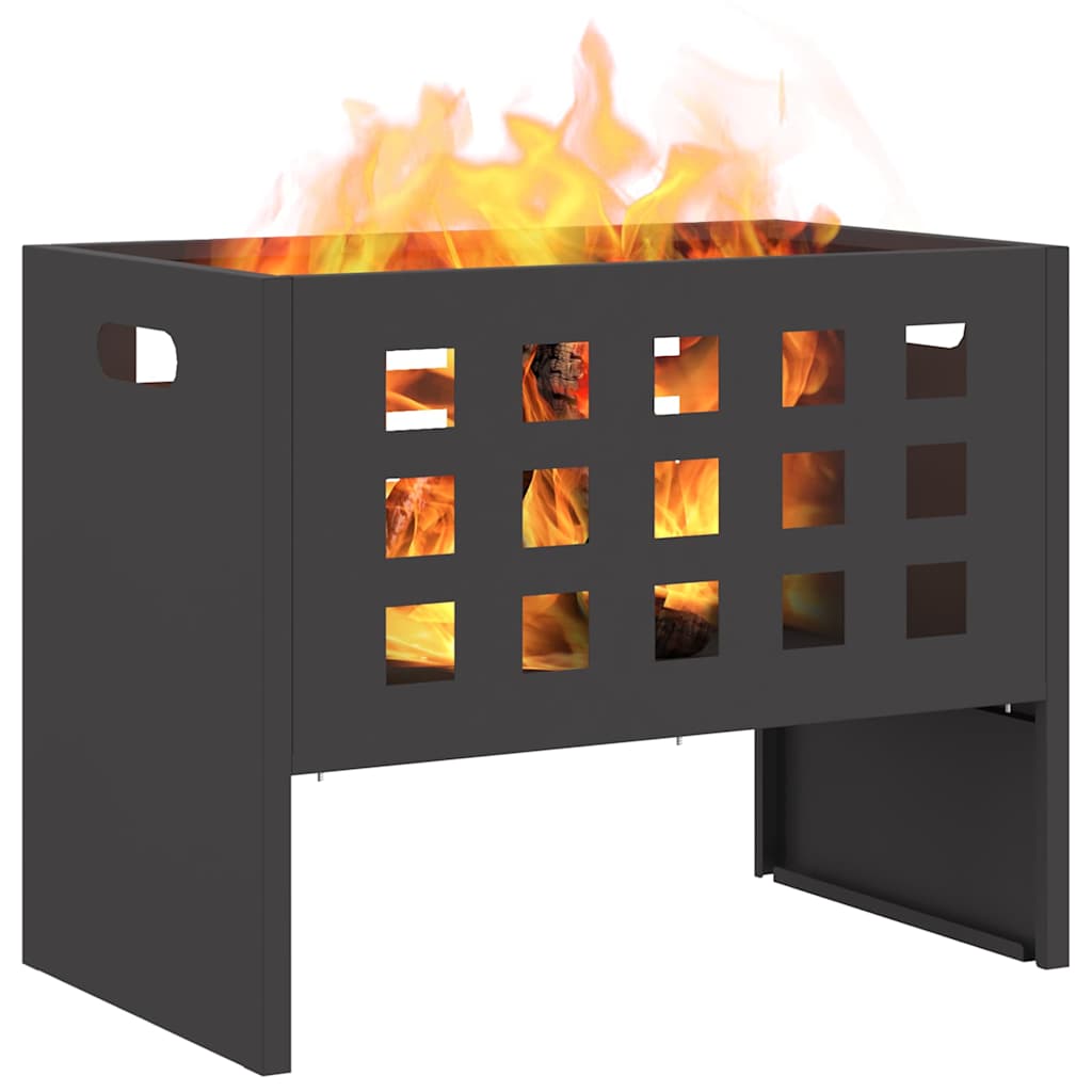 Vidaxl brasero noir 50 x 30 x 40 cm acier