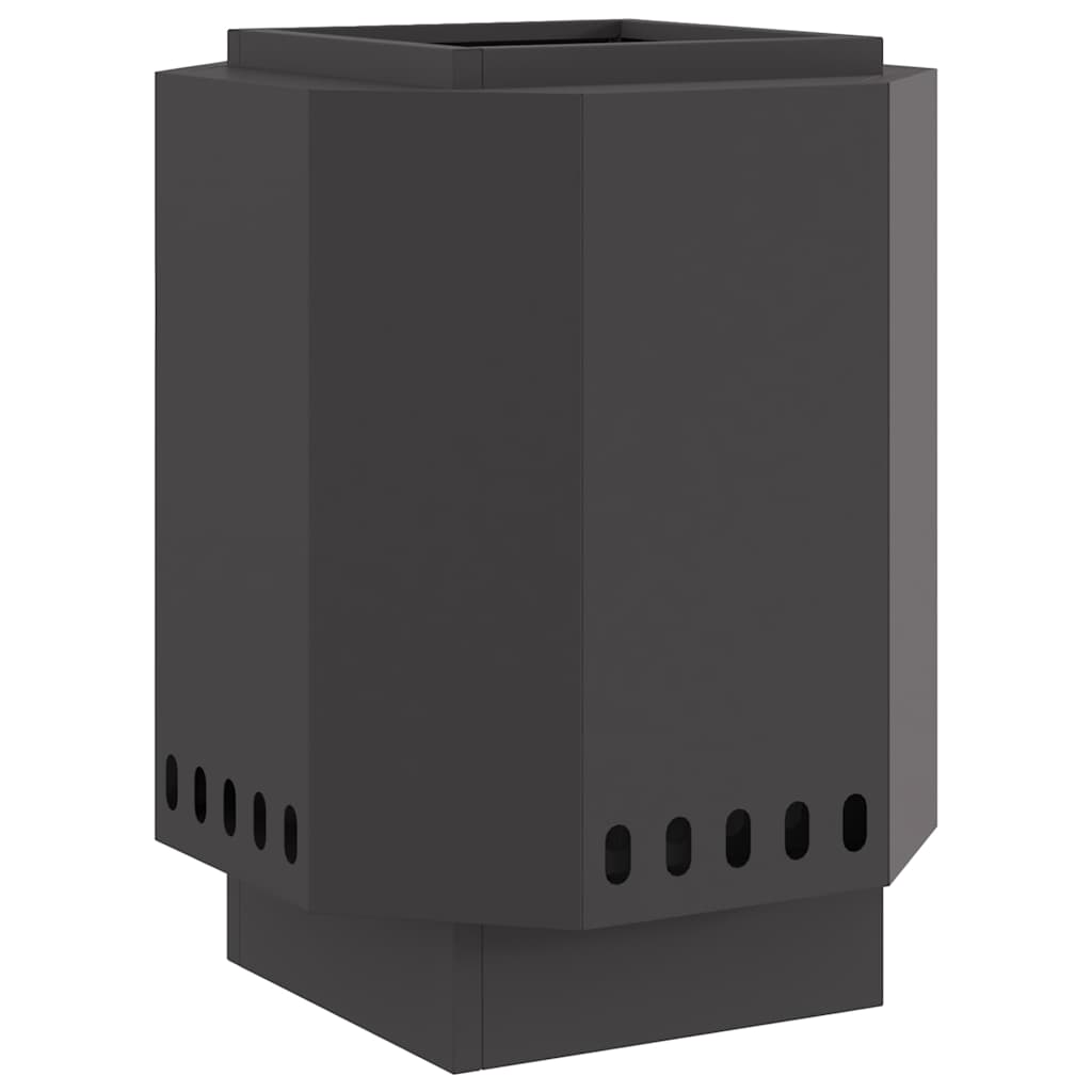 Vidaxl brasero sans fumée noir 38 x 38 x 51 cm acier