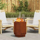 Vidaxl brasero sans fumée marron 38 x 38 x 51 cm acier corten