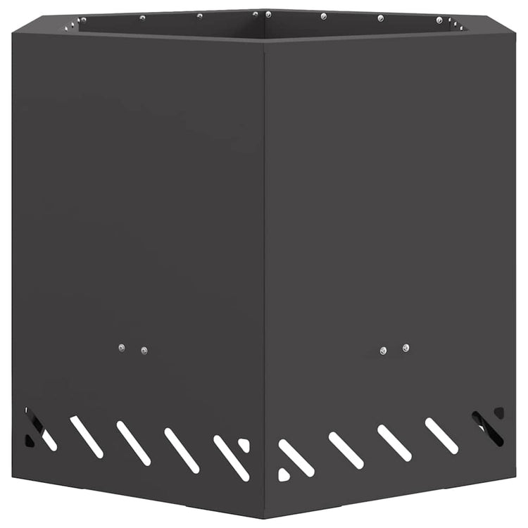 Vidaxl brasero sans fumée noir 58 x 58 x 51 cm acier