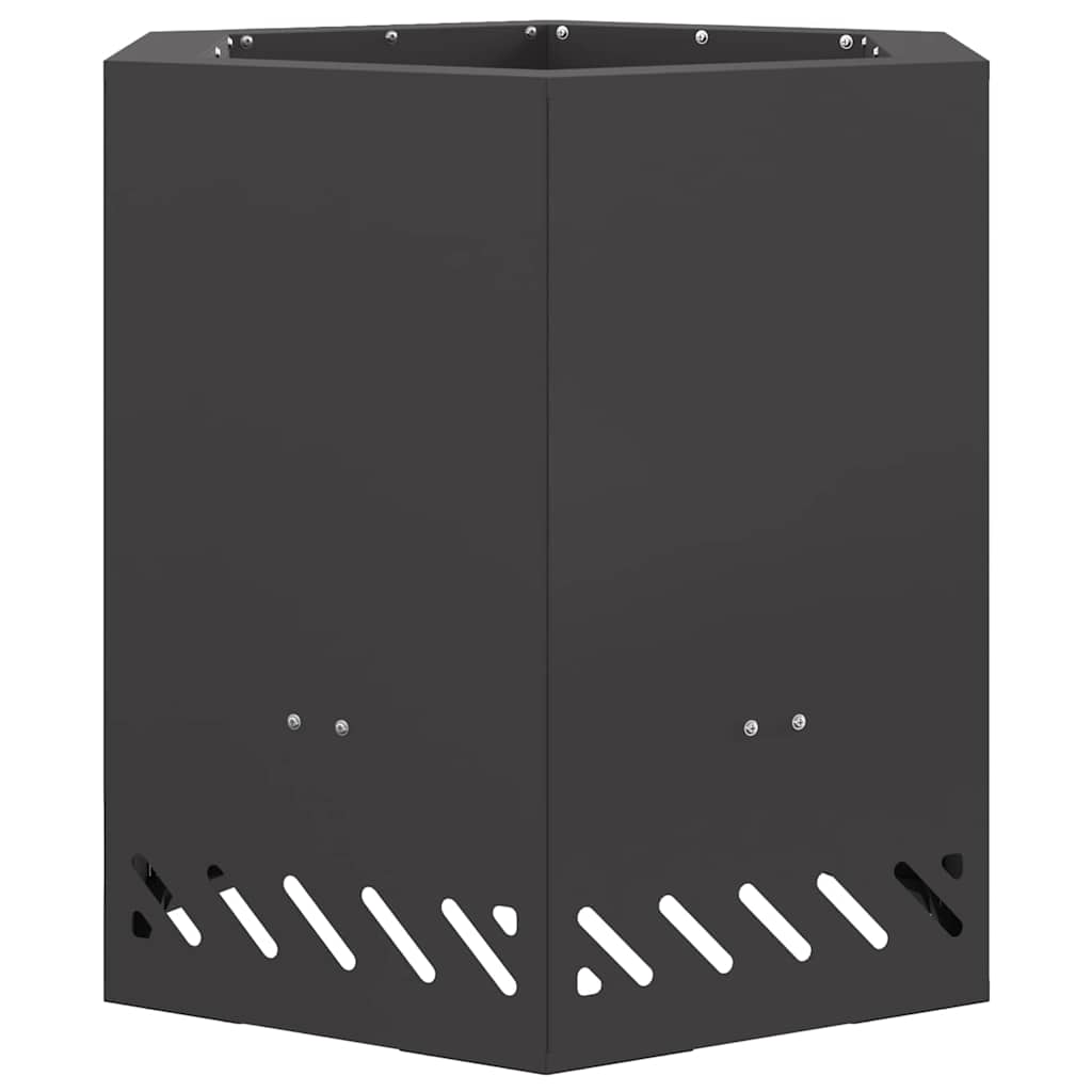 Vidaxl brasero sans fumée noir 48 x 48 x 51 cm acier