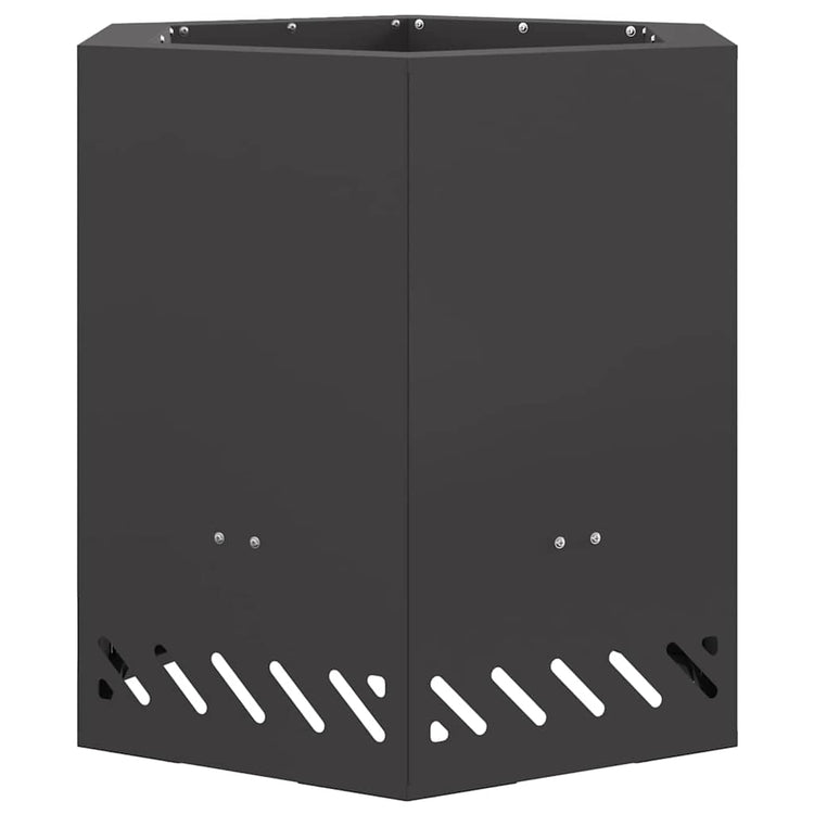 Vidaxl brasero sans fumée noir 48 x 48 x 51 cm acier