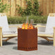 Vidaxl brasero sans fumée marron 48 x 48 x 51 cm acier corten