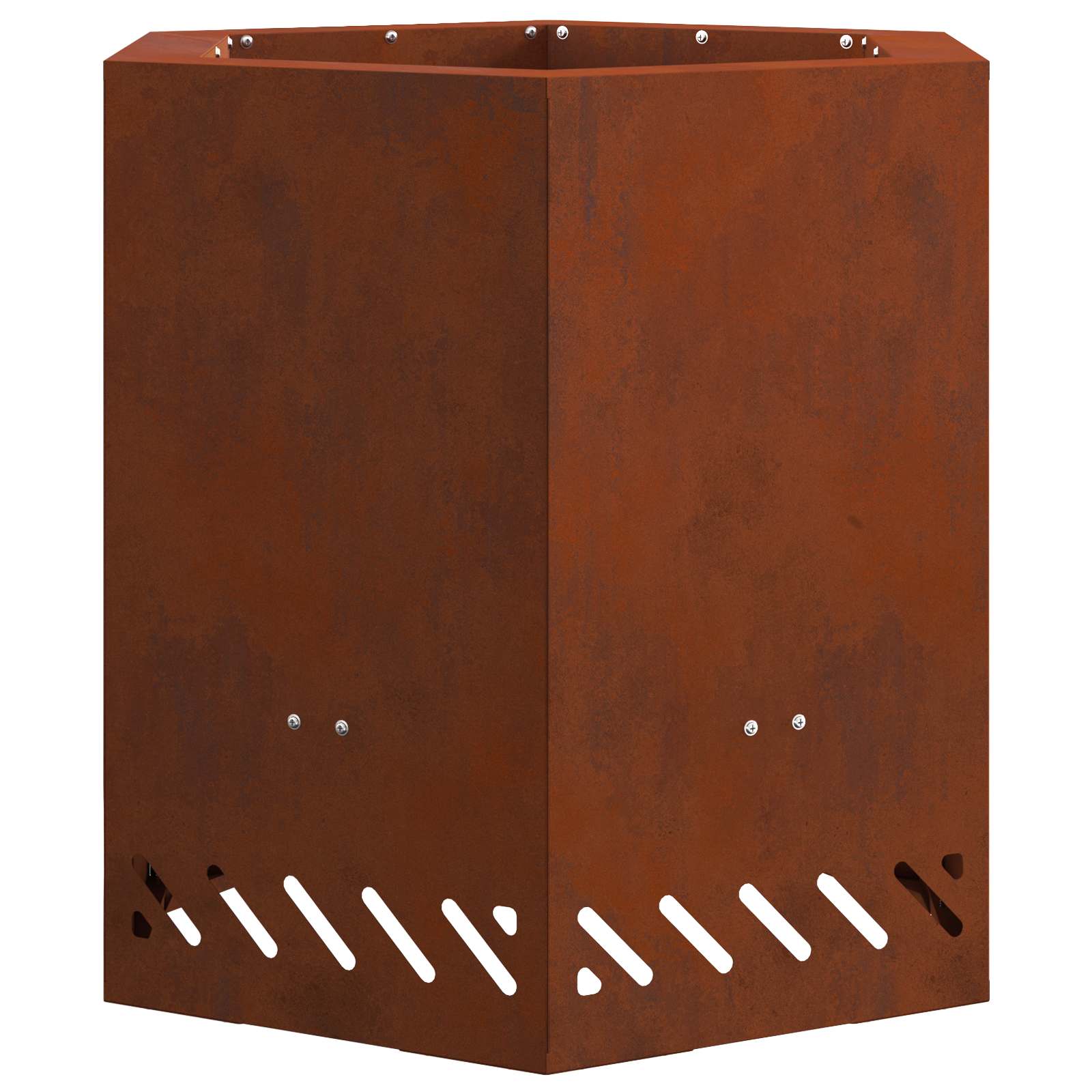 Vidaxl brasero sans fumée marron 48 x 48 x 51 cm acier corten