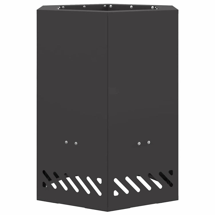 Vidaxl brasero sans fumée noir 38 x 38 x 51 cm acier