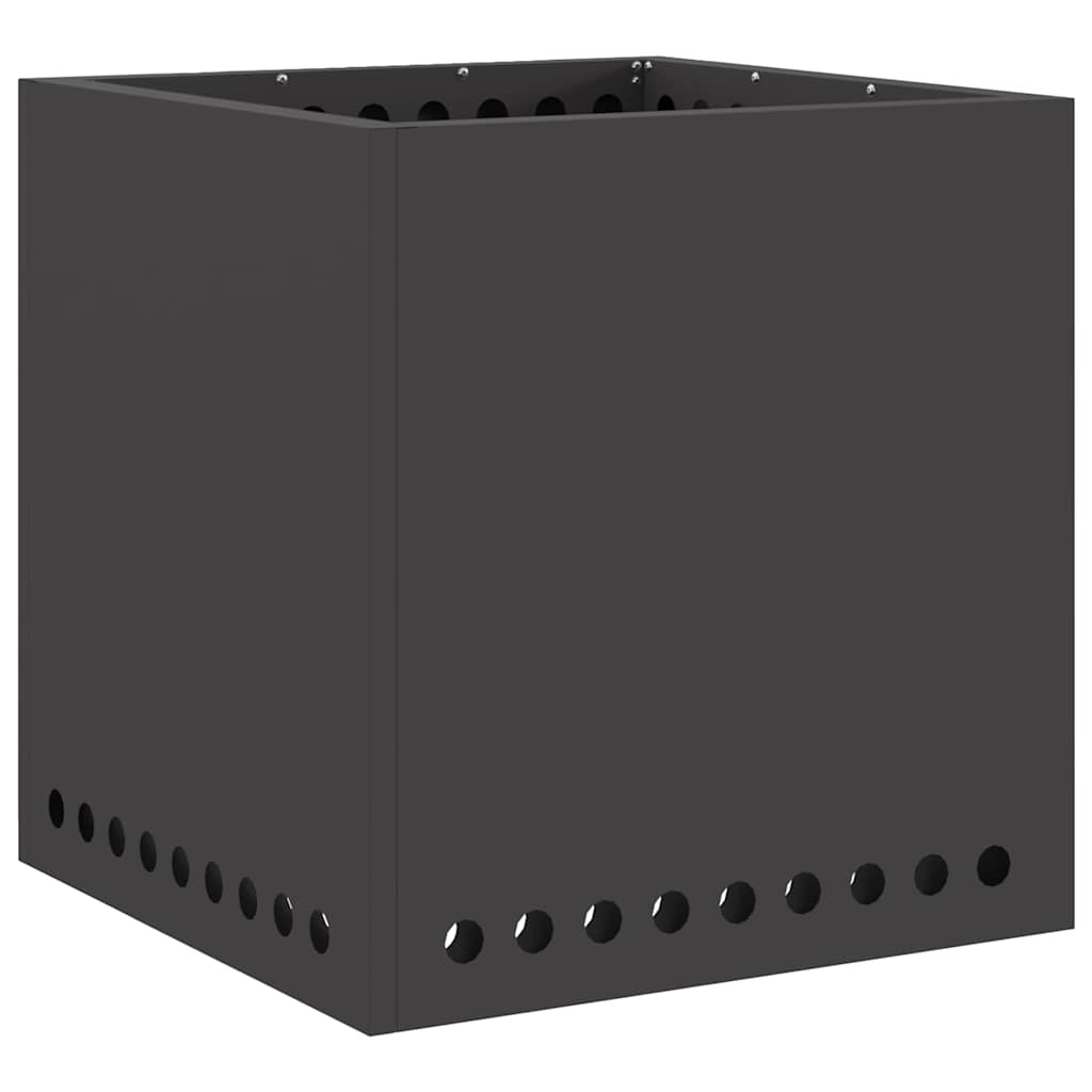 Vidaxl brasero sans fumée noir 48 x 48 x 50 cm acier