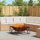 Vidaxl brasero marron 80 x 80 x 40 cm acier corten