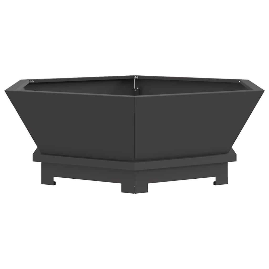 Vidaxl brasero noir 75 x 75 x 28 cm acier