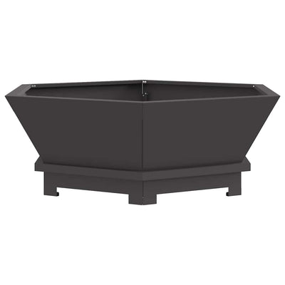 Vidaxl brasero noir 75 x 75 x 28 cm acier