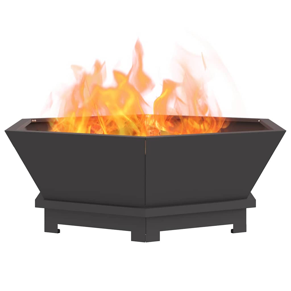 Vidaxl brasero noir 75 x 75 x 28 cm acier