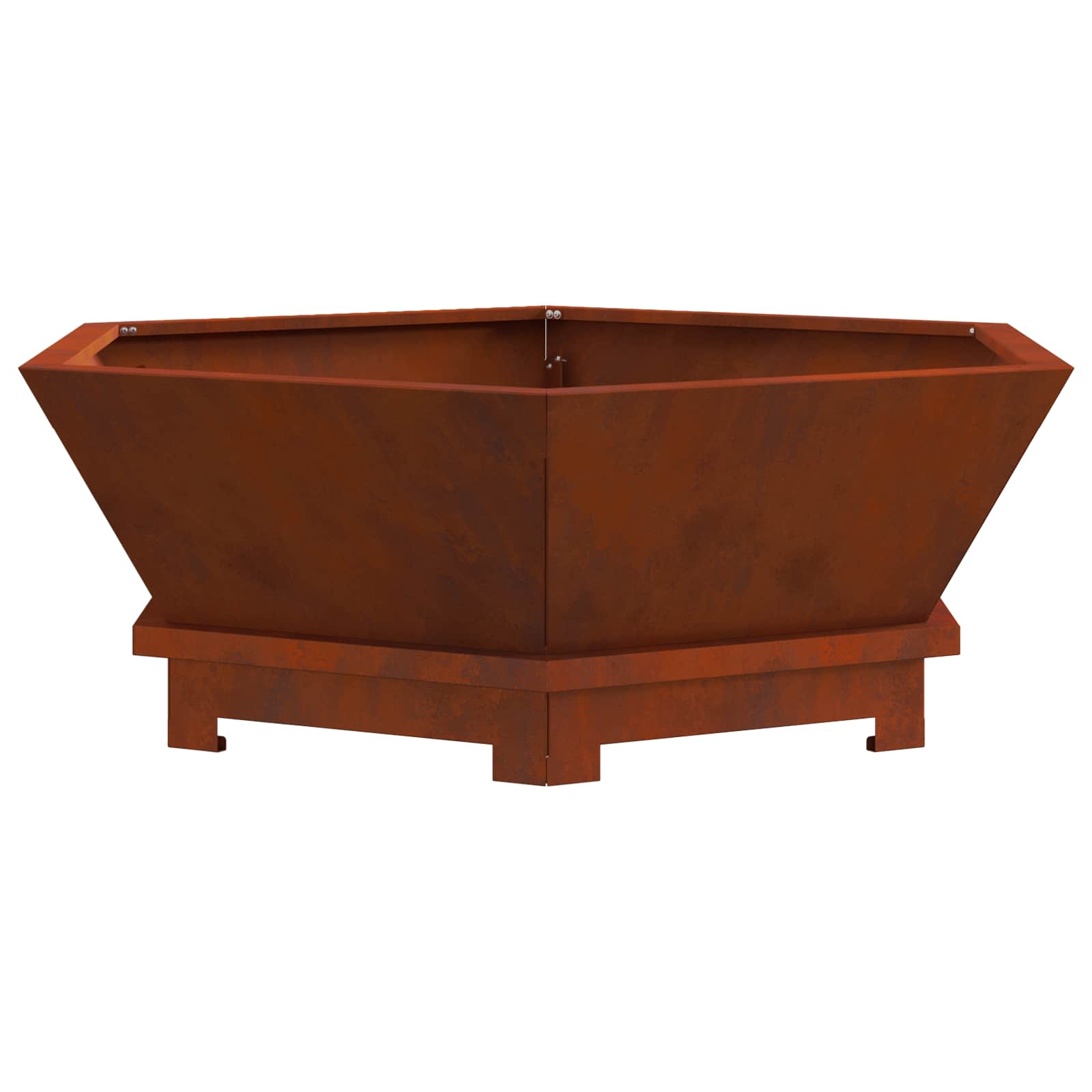 Vidaxl brasero marron 75 x 75 x 28 cm acier corten