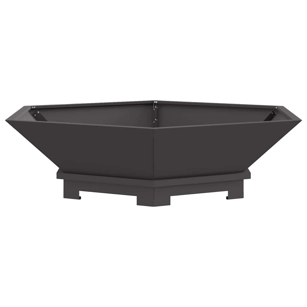 Vidaxl brasero noir 100 x 100 x 28 cm acier