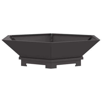 Vidaxl brasero noir 100 x 100 x 28 cm acier