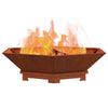 Vidaxl brasero marron 100 x 100 x 28 cm acier corten