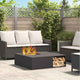 VidaXL brasero noir 100 x 100 x 30 cm acier