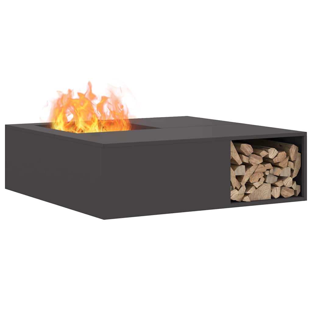 VidaXL brasero noir 100 x 100 x 30 cm acier