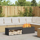 Vidaxl brasero noir 160 x 45 x 35 cm acier