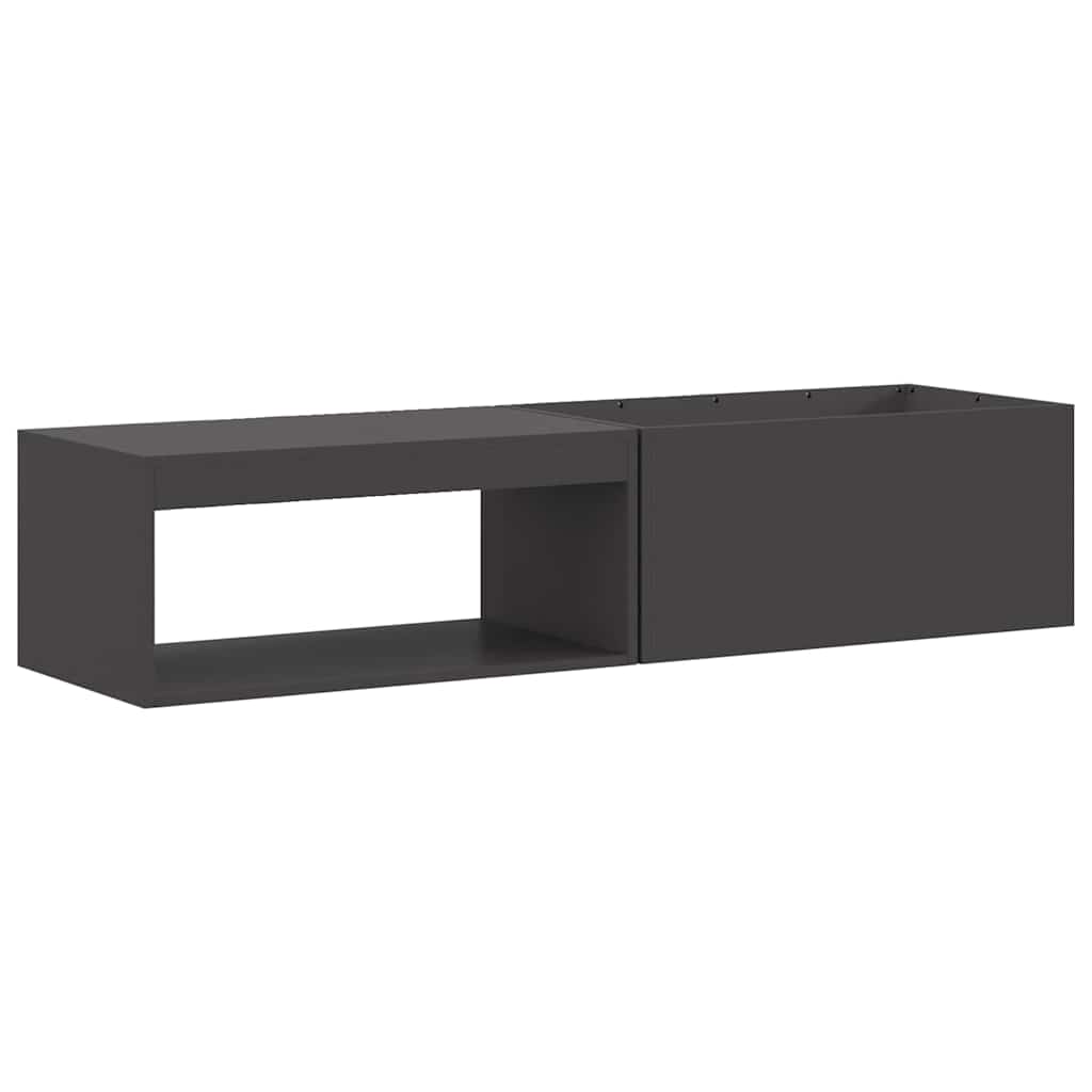 Vidaxl brasero noir 160 x 45 x 35 cm acier