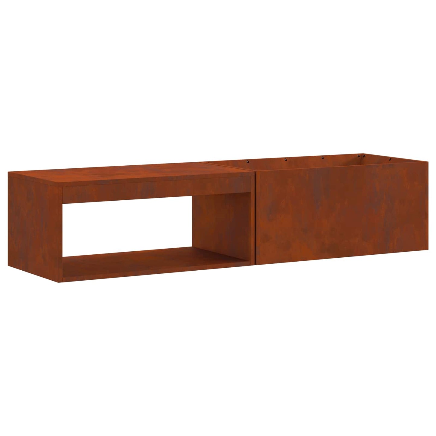 Vidaxl brasero marron 160 x 45 x 35 cm acier